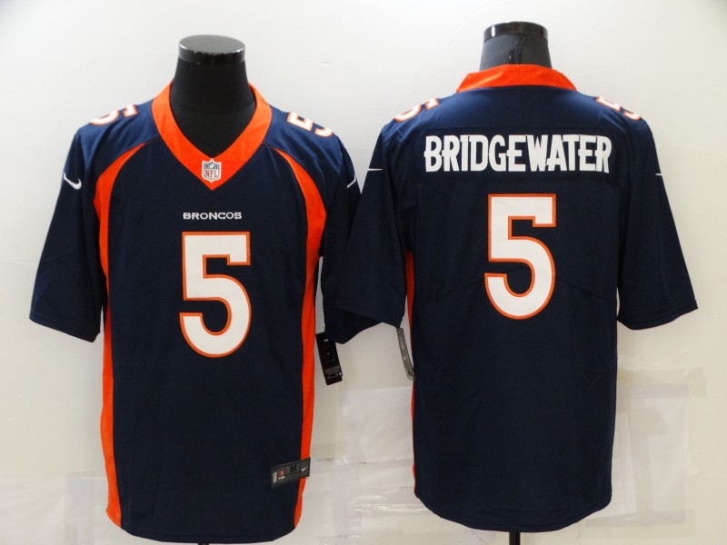 Men Denver Broncos #5 Bridgewater Blue Nike Vapor Untouchable Limited 2021 NFL Jersey